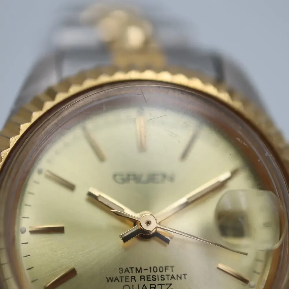 Vintage Gruen Two Tone Presidential 26mm Womens Watch Steel Bracelet New Battery